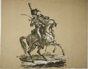 Koninklijke Wacht, Bereden Hussard en Paard, nr. 6 door Carle Vernet