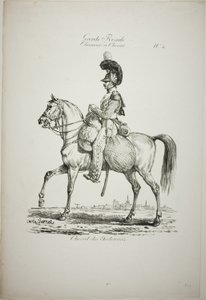Koninklijke Wacht, Normandische Bereden Lichtinfanterist en Paard, Nr. 4 door Carle Vernet
