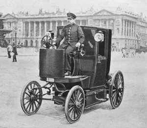 Elektrische coupé, Place de la Concorde, Parijs, c.1900 door Carle de Mazibourg
