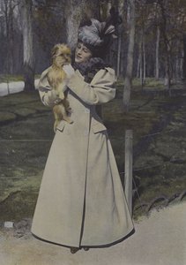 Vrouw in een park in Parijs door Carle de Mazibourg