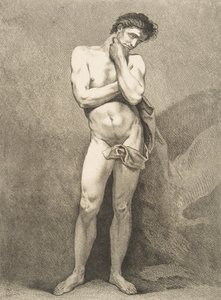 Een Académie: Staande Man, 1742-43 door Carle van Loo