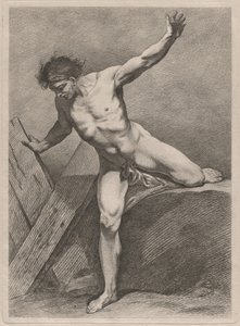 Klimmende man met uitgestrekte armen door Carle van Loo