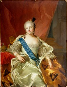 Portret van keizerin Elisabeth Petrovna, 1760 door Carle van Loo