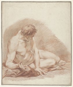 Studie van een liggende naakte man door Carle van Loo