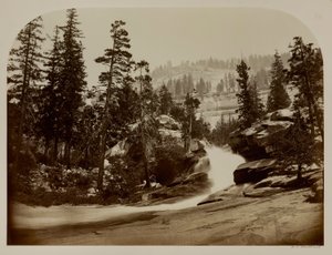 Cascade, Nevada watervallen, Yosemite, Californië door Carleton E. Watkins