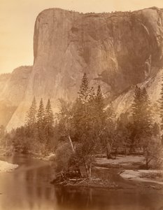 El Capitan door Carleton E. Watkins