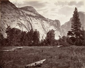 North Dome, 3.725 voet, Yosemite, ca. 1872, gedrukt ca. 1876 door Carleton E. Watkins.