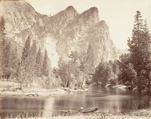 De Drie Broers, Yosemite, ca. 1872, gedrukt ca. 1876 door Carleton E. Watkins.