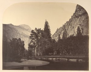 Kamp Grove, Bij Sentinel, Yosemite door Carleton Emmons Watkins