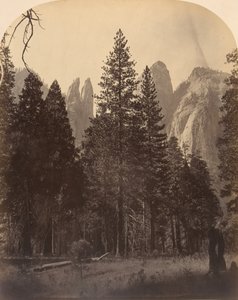 Kathedraaltorens, 1861 door Carleton Emmons Watkins