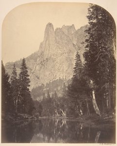 Riviergezicht, Sentinel, 3270 voet, 1861 door Carleton Emmons Watkins