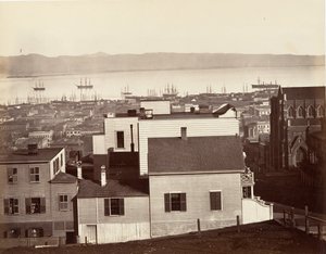 San Francisco, vanaf California en Powell Streets door Carleton Emmons Watkins