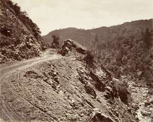 Sulphur Creek en Flume-weg naar Geysers door Carleton Emmons Watkins