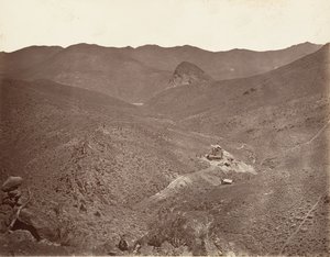 Sutro Tunnel Schacht Nr. 2, 1875 door Carleton Emmons Watkins