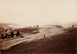 Golden Gate vanaf Russian Hill door Carleton Watkins