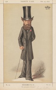 Vanity Fair: Staatslieden Nr. 67 De vertegenwoordiger van Romantiek, 1870 door Carlo