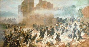 De doorbraak van Porta Pia in Rome, 20 september