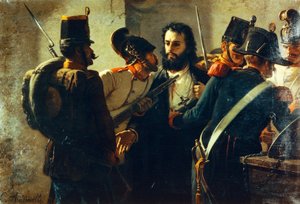 Ugo Bassi in de gevangenis van Comacchio door Carlo Ademollo
