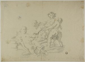 Putti Bacchanaal door Carlo Amalfi