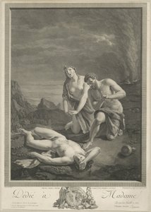 Adam en Eva bij het lijk van Abel door Carlo Antonio Porporati