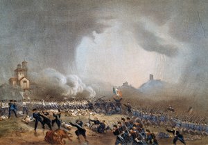 Aanval van de Piëmontezen bij Madonna della Scoperta, Slag bij Solferino, 24 juni