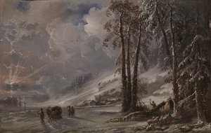 Bos aan de voet van de Oeral, 1872 door Carlo Bossoli