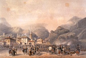 Frans kamp bij Susa in 1859 door Carlo Bossoli