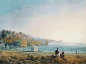 Uitzicht op Miskhor op de Krim, 1841-1842 door Carlo Bossoli