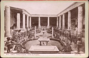 Huis van de Vettii in Pompeii, ca 1880 (foto)