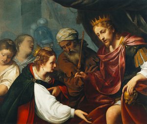 Esther voor Ahasveros door Carlo Ceresa