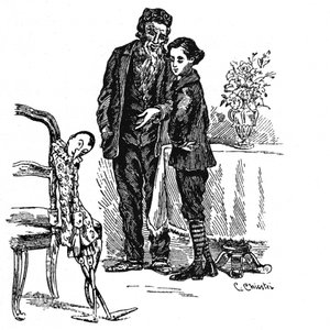 Illustratie van Pinocchio door Carlo Chiostri (1863-1939), een van de eerste Italiaanse illustratoren van Collodi