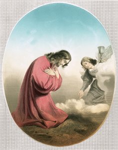 Engel verschijnt aan Christus