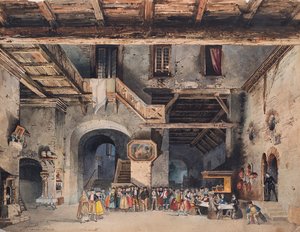 Decorontwerp voor de opera La forza del destino van Giuseppe Verdi