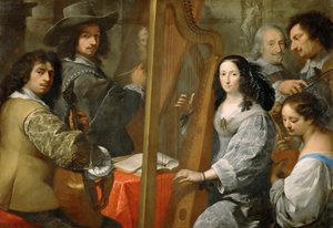 Zelfportret met Familie, ca. 1650 door Carlo Francesco Nuvolone