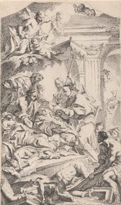 Sint Charles geeft communie aan de pestlijders