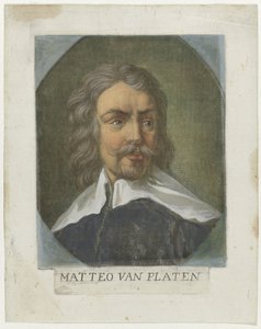 Portret van kunstenaar Matteo van Platen