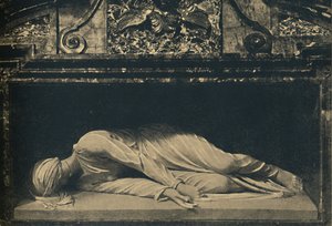 Rome - Basiliek van St. Caecilia. - Beeld van de heilige door Maderno, 1910 door Carlo Maderno