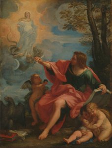 Sint Jan de Evangelist op Patmos door Carlo Maratta (circle of)