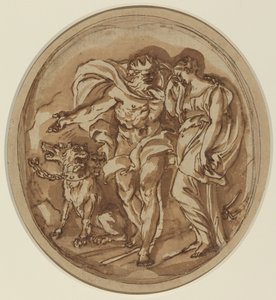 Pluto Brengt Proserpina naar de Poorten van de Hel door Carlo Maratta