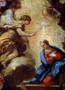 De Annunciatie met bloemen (detail), 17e of begin 18e eeuw door Carlo Maratta
