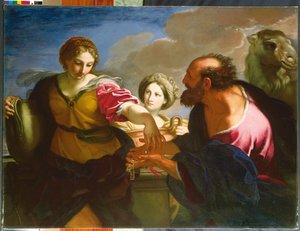 Rebecca En Eliezer Bij De Bron door Carlo Maratta or Maratti