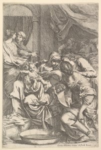 De geboorte van de Maagd door Carlo Maratta or Maratti