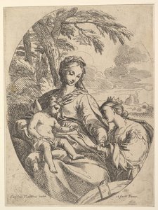 Het huwelijk van Sint-Catharina door Carlo Maratta or Maratti