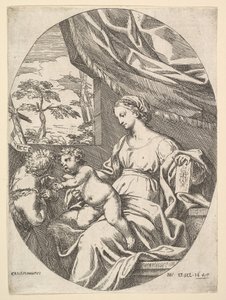 De Maagd en het Kind met de Jonge Johannes de Doper, 1647 door Carlo Maratta or Maratti