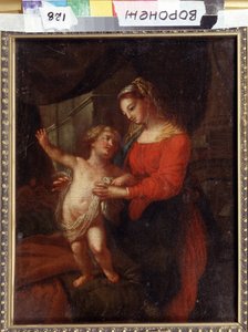 Maagd en kind door Carlo Maratta or Maratti