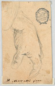 Tekening: Een hangende linkerhand