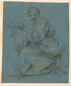 Tekening, Studies: Twee zittende mannen, 1650-1675 door Carlo Maratti