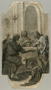 Emmaüsgangersmaaltijd door Carlo Maratti