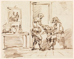 Een genrescène door Carlo Marchionni