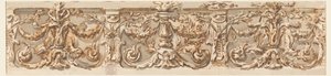 Tekening, Ontwerp voor een fries, ca. 1770 door Carlo Marchionni